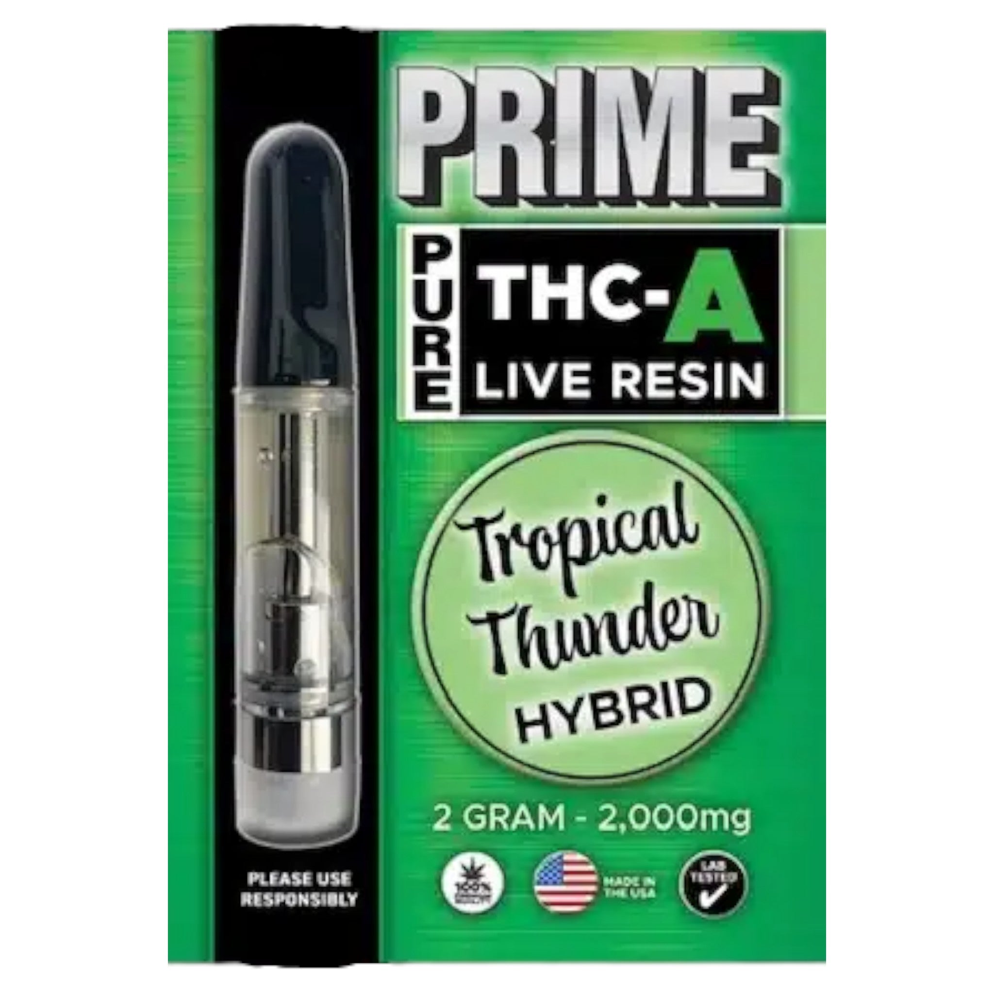 Prime 2g THC-A Live Resin Cartridge (MSRP $29.99)