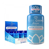 Pure Ohms Breeze 7-Hydroxy 60mL Kava-Kratom Shot - Display of 12 (MSRP $19.99 Each)