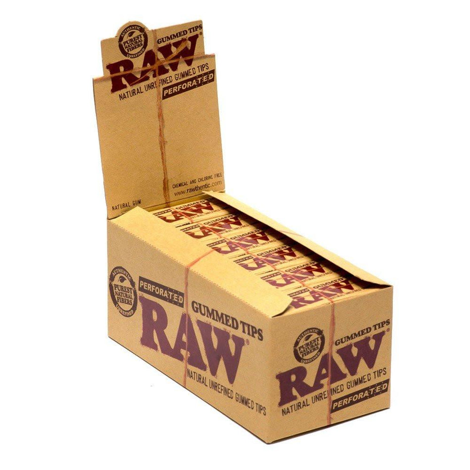Raw Gummed Tips Perforated 33 Pack - Display of 24