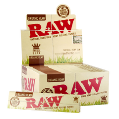 RAW Organic Hemp Papers King Size Slim - Display of 50