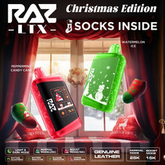 RAZ LTX 25000 Christmas Edition Disposable - Display of 5 (MSRP $24.99 Each)