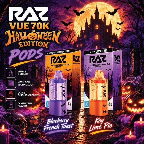 RAZ x RYL Vue Halloween Edition 70K Puffs Disposable Pod - Display of 5