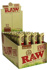 RAW Organic Hemp Cones 1 1/4 - Display of 32