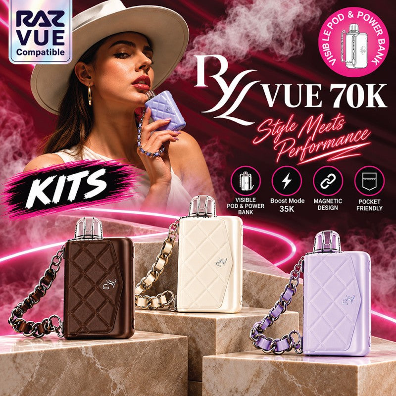 RAZ x RYL Vue 70K Puffs Disposable Kit - Display of 5