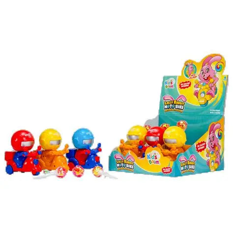 Kids Boom Lolly Rabbit Moto Bike with Lollipop - 6 Piece Display