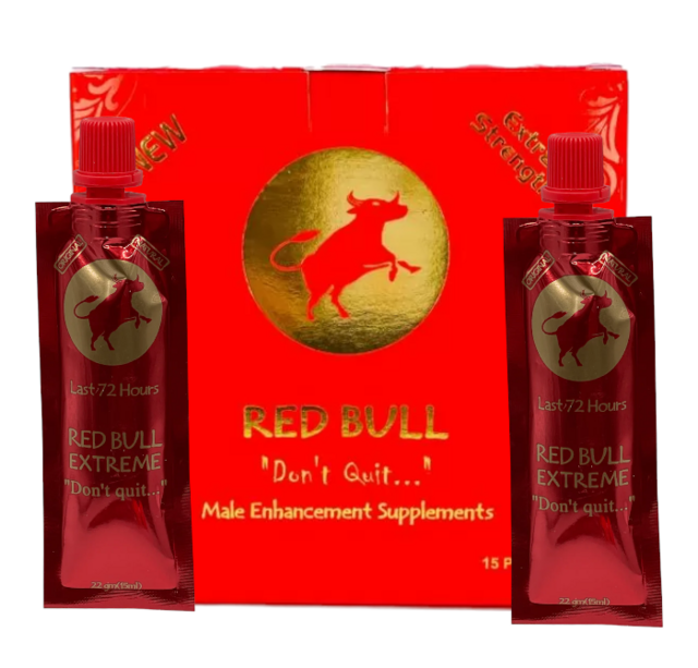 Red Bull Extreme Honey Male Enhancement 15 Pouches Display (MSRP $4.99ea)