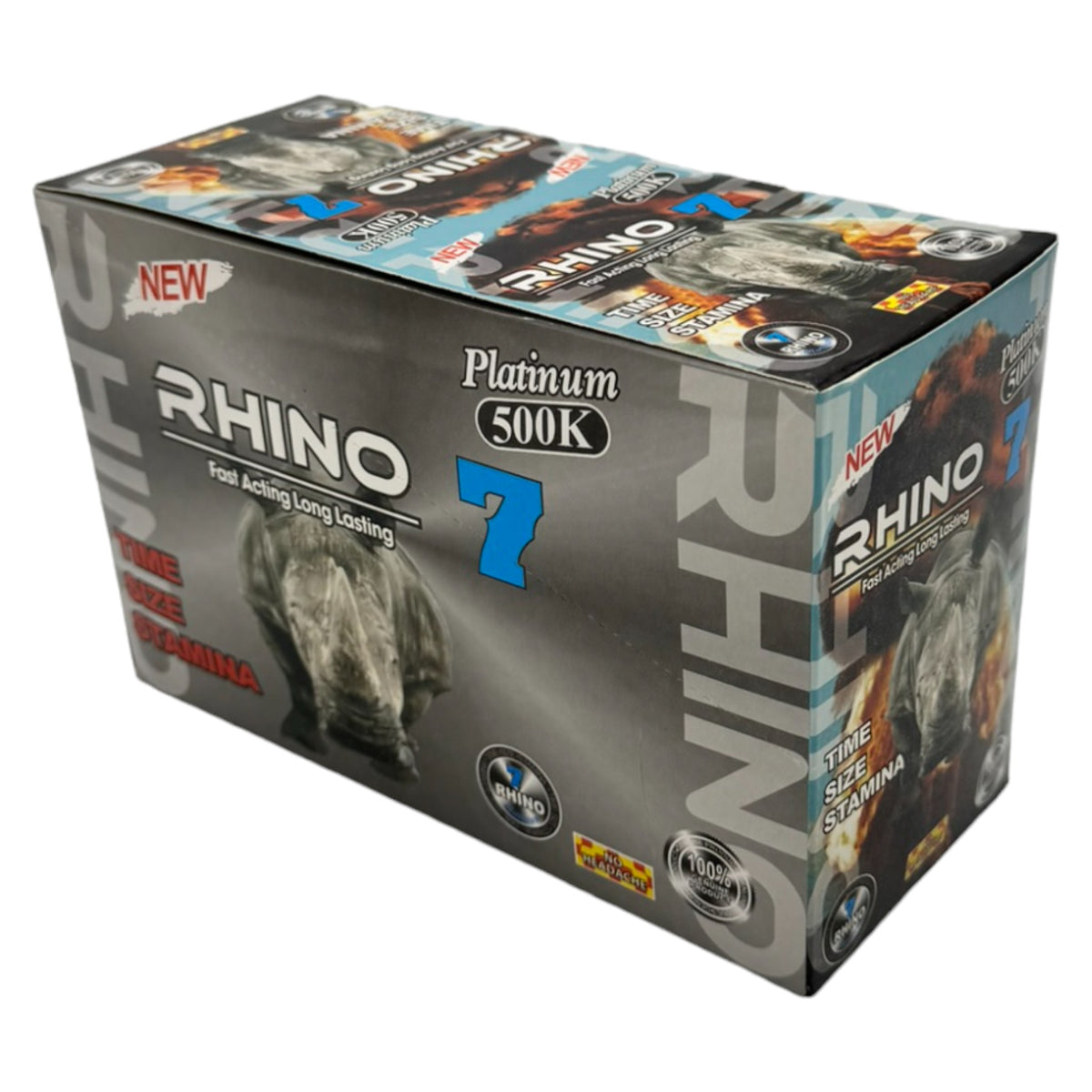 Rhino 7 500K Male Enhancement Double Pill 24ct Display (MSRP $8.99ea)