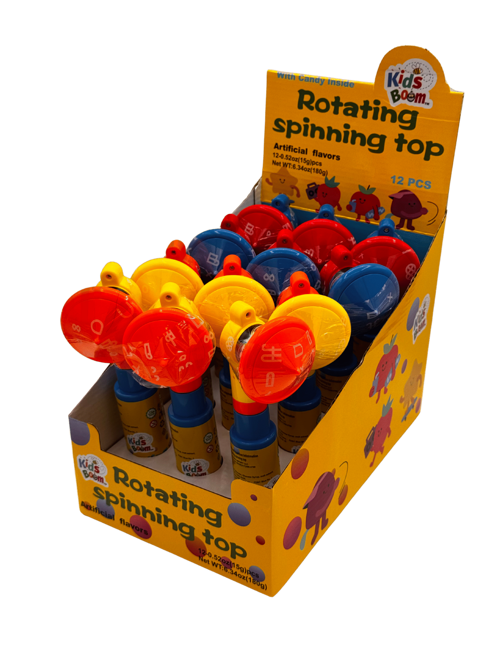 Kids Boom Rotating Spinning Top - Display of 12 (MSRP $5.99 Each)