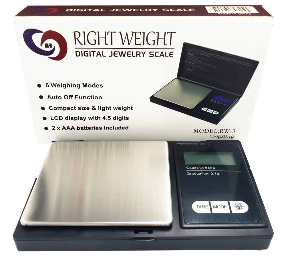 Right Weight Digital Jewelry Scale RW-3 650g x 0.1g