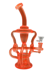 Glass Bong 11in Neon Orange Tubes Design (MSRP $69.99)