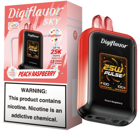 Digiflavor Sky 25K Puffs Disposable Vape - Display of 5 (MSRP $24.99 Each)