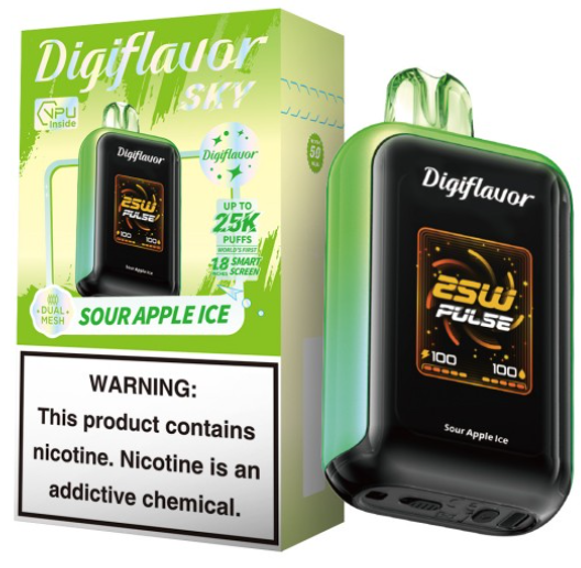 Digiflavor Sky 25K Puffs Disposable Vape - Display of 5 (MSRP $24.99 Each)