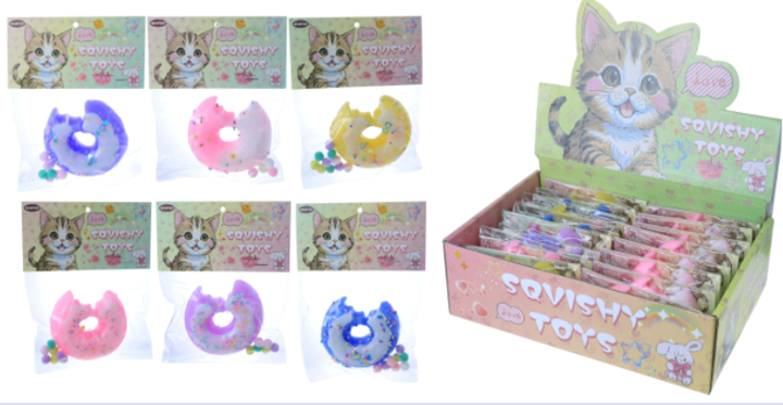 Squishy Toys Donut Taba Squishy - Display of 16