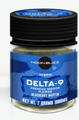 Moon Buzz Delta 9 7g Flower Jar (MSRP $24.99)