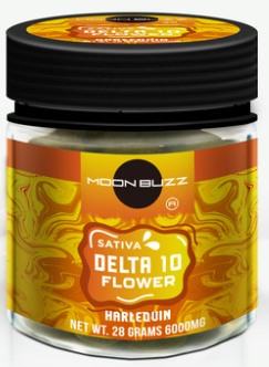 Moon Buzz Delta 10 28g Flower Jar (MSRP $62.99)