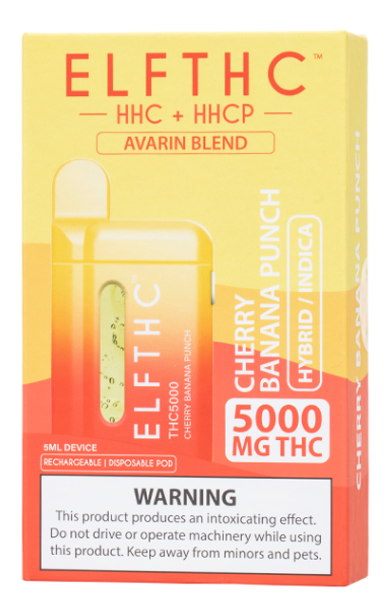 ELF THC 5g HHC + HHCP Disposable - Display of 5 (MSRP $34.99 Each)