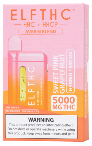 ELF THC 5g HHC + HHCP Disposable - Display of 5 (MSRP $34.99 Each)