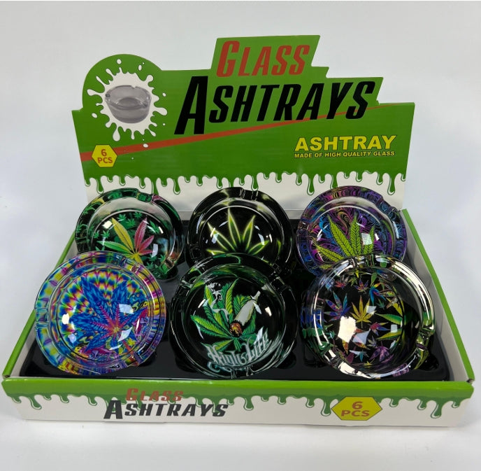 Glass Ashtray High Life - Display of 6 (MSRP $9.99 Each)
