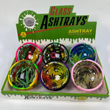 Glass Ashtray with Silicon Sleeve (Leaf) - Display of 6 (MSRP $14.99 Each)