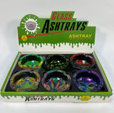 Glass Ashtray Alien Leaf  - Display of 6 (MSRP $9.99 Each)