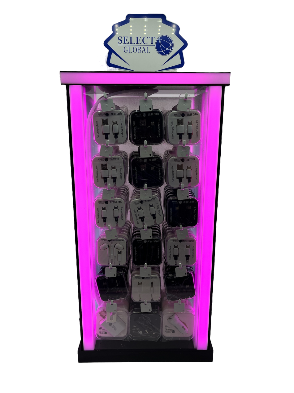 Select LED Display Crystal Box Chargers 117 Pieces