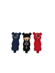 Silicone Smoking Pipe Hoodie Bear 10 Count Box (MSRP $8.99ea)