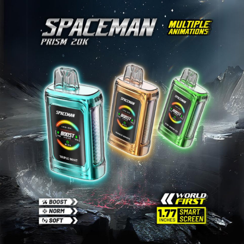 Spaceman Prism 20K By SMOK Disposable Vape - Display of 5 (MSRP $29.99 Each)