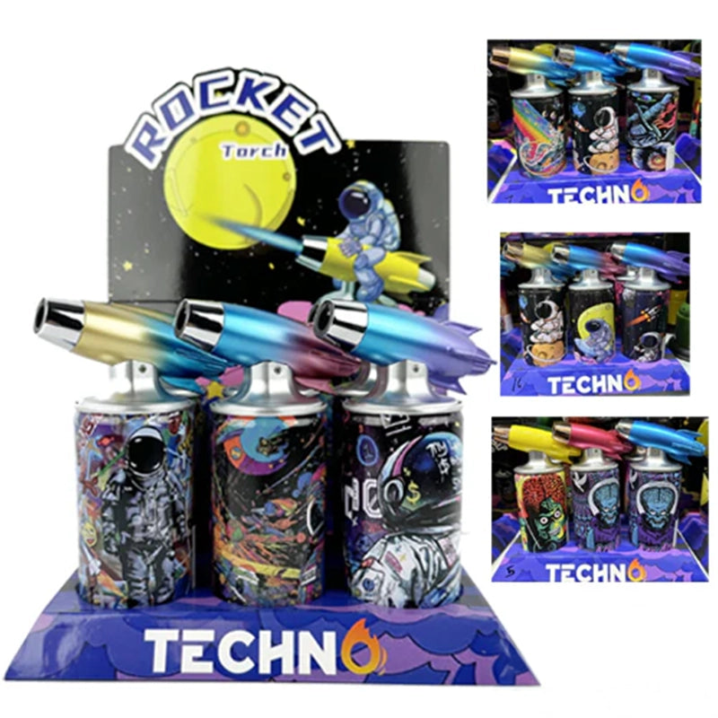 Techno Torch Rocket Torch Lighter - Display of 6 (MSRP $29.99 Each)