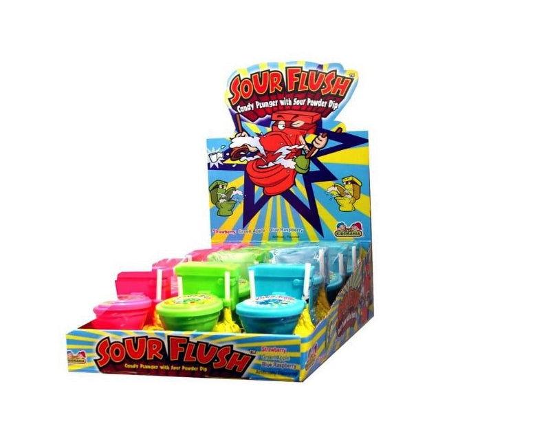 Kids Boom Toilet Candy Lollipop Sour Powder - 12 Piece Display