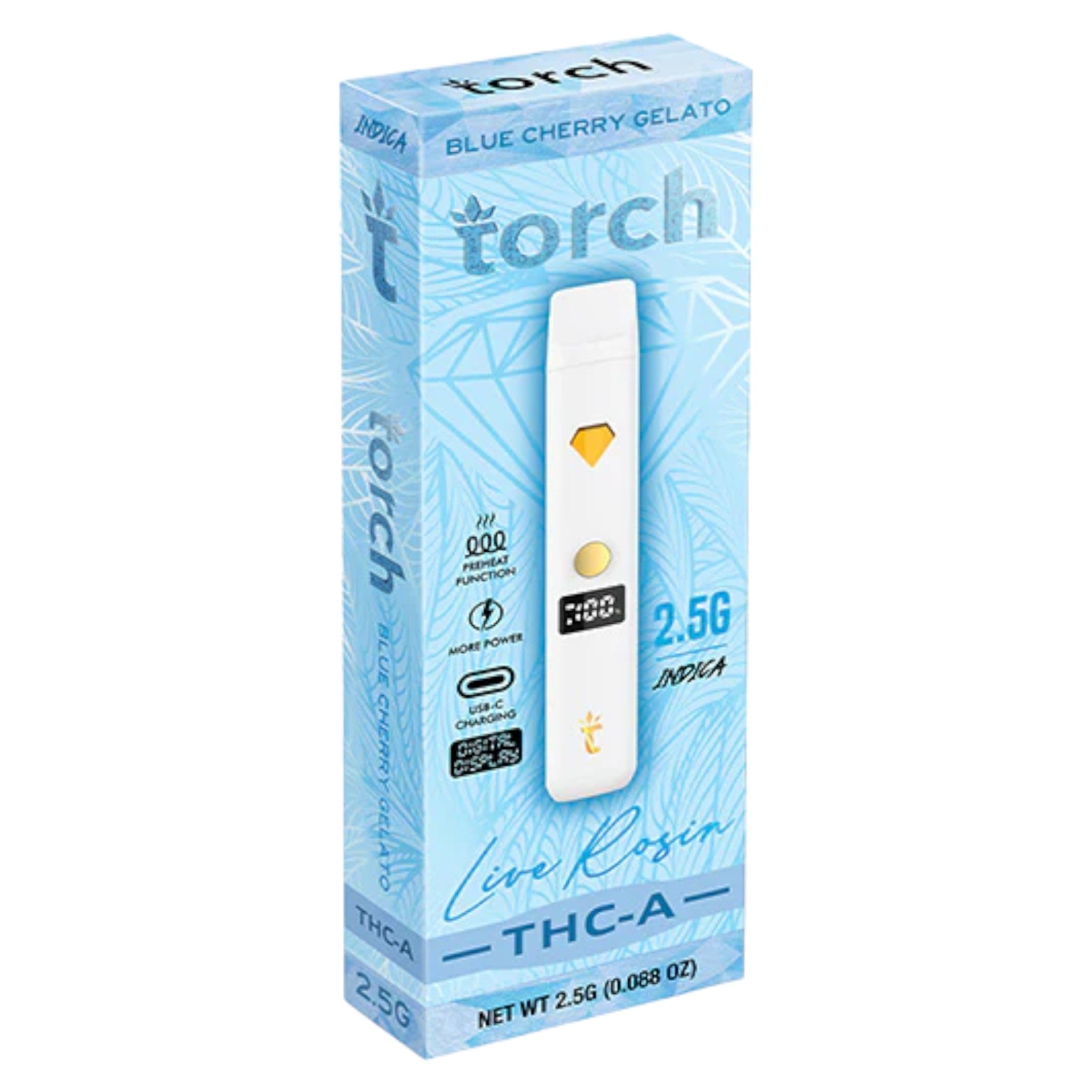 Torch 2.5g THC-A Disposable Vape 5 Piece Display (MSRP $29.99ea)