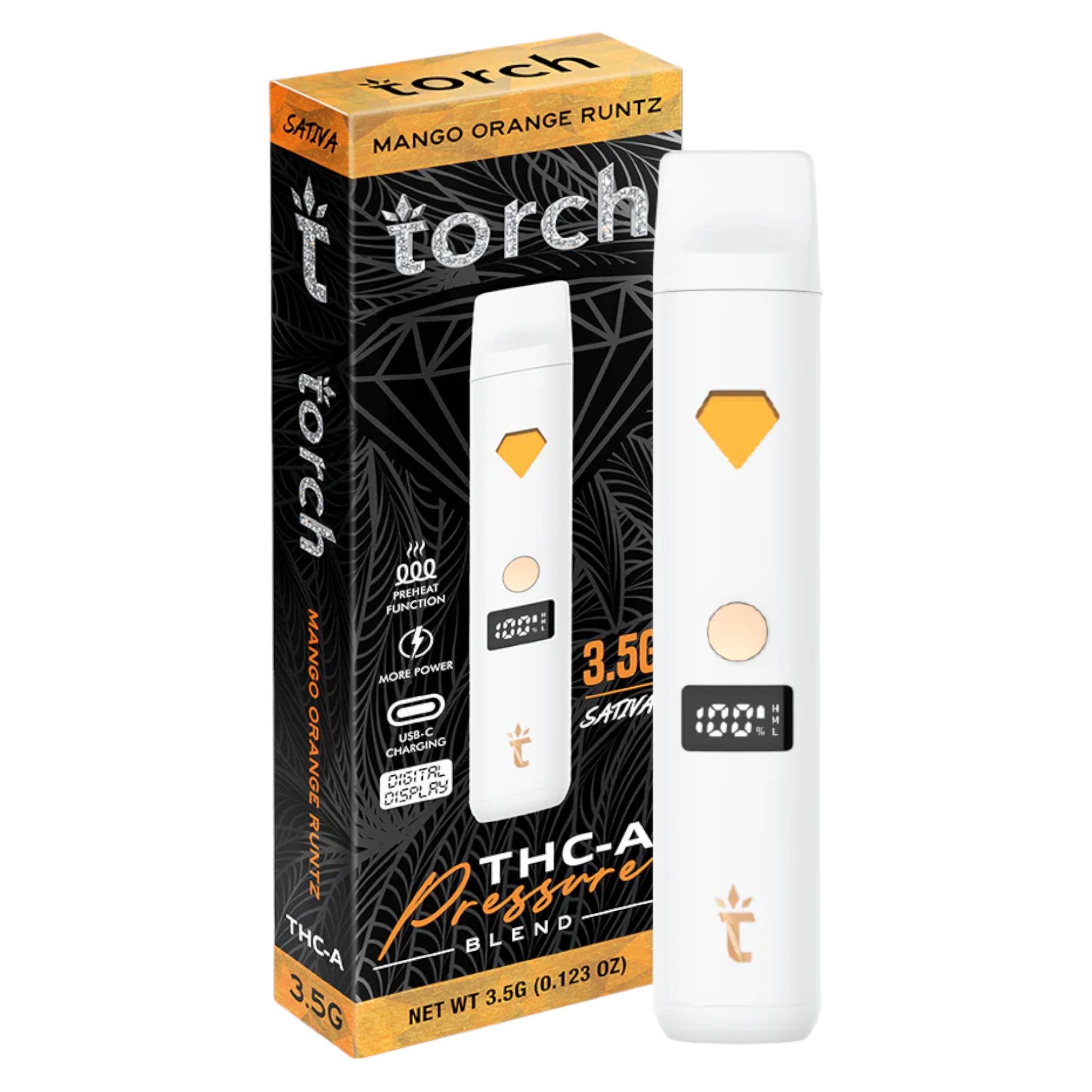 Torch 3.5g THC-A Disposable Vape 5 Piece Display (MSRP $34.99ea)