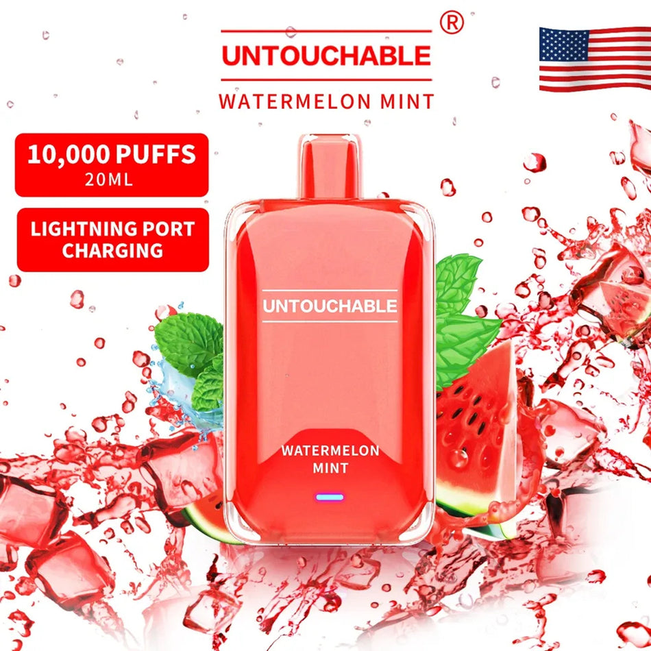 Untouchable Disposable Vape 10K Puffs - Display of 5 (MSRP $17.99 Each)