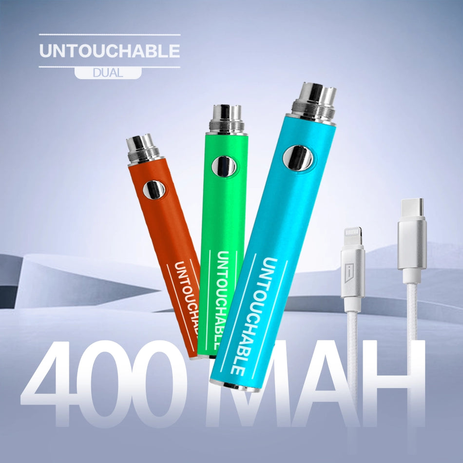 Untouchable Dual 400mAh 510 Cartridge Battery - Display of 5 (MSRP $14.99 Each)