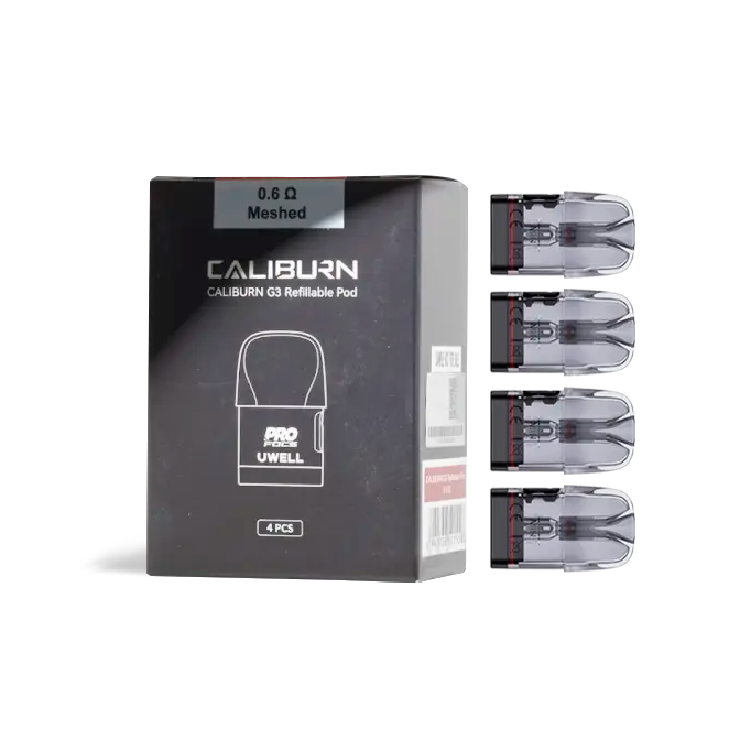 Uwell Caliburn G3 Replacement Pod 2.5mL - Pack of 4 (MSRP $19.99)