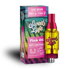 Sweet Lyfe 2.5g THC-A - THC-P Live Resin Cartridge - Display Of 6 (MSRP $44.99 Each)