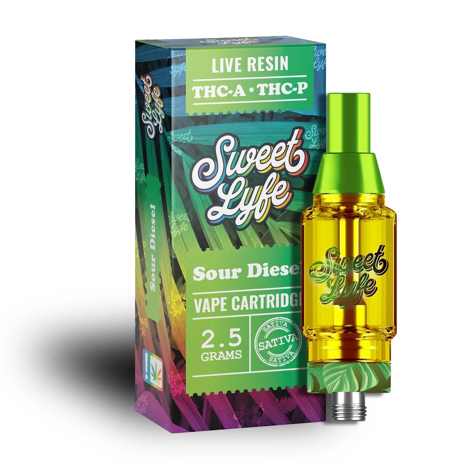 Sweet Lyfe 2.5g THC-A - THC-P Live Resin Cartridge - Display Of 6 (MSRP $44.99 Each)