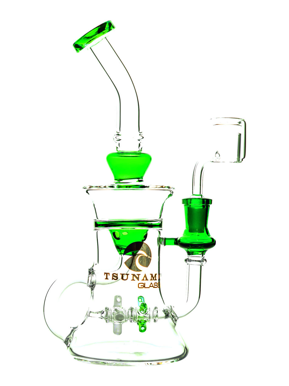 Tsunami 9in Glass Water Pipe Concentrated Rig Propeller Recycler (MSRP $119.99)