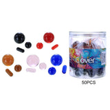 Clover Glass Quartz 20mm Pearl + 12mm Pearl + 15mm Rod - Display of 50