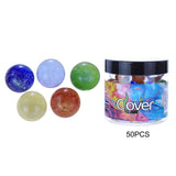 Clover Glass Galaxy Design Quartz Terp Pearls 20mm - Display of 50