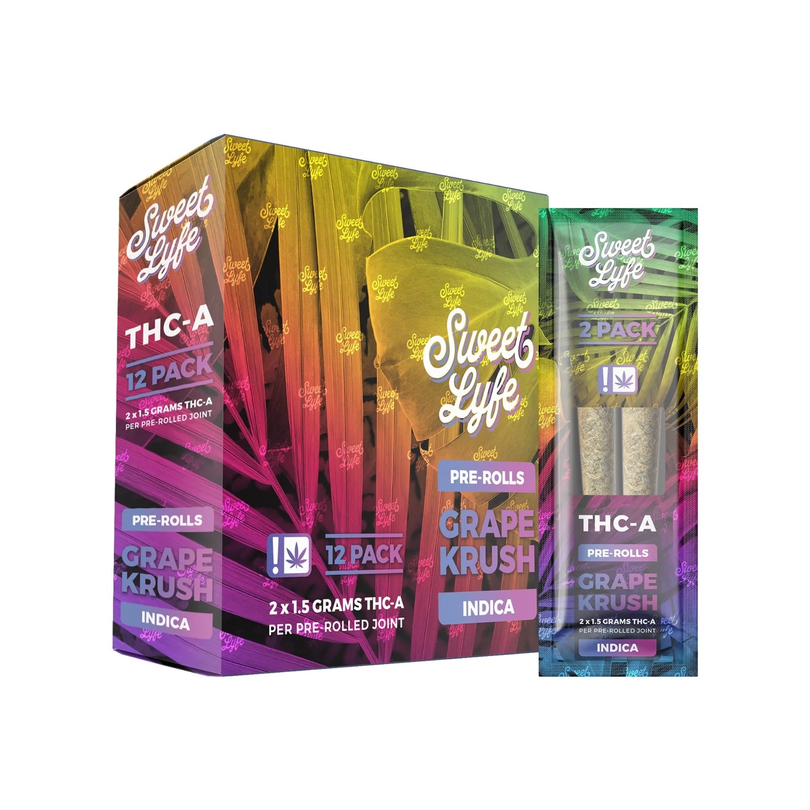 Sweet Lyfe THC-A 2x1.5g Prerolls - 12 Pack Display (MSRP $9.99 Each)