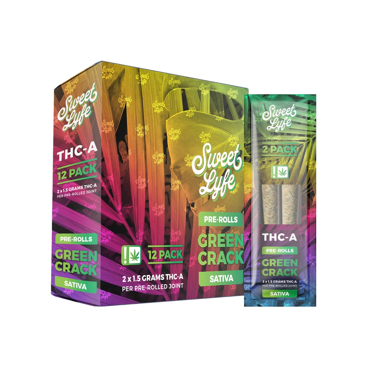 Sweet Lyfe THC-A 2x1.5g Prerolls - 12 Pack Display (MSRP $9.99 Each)