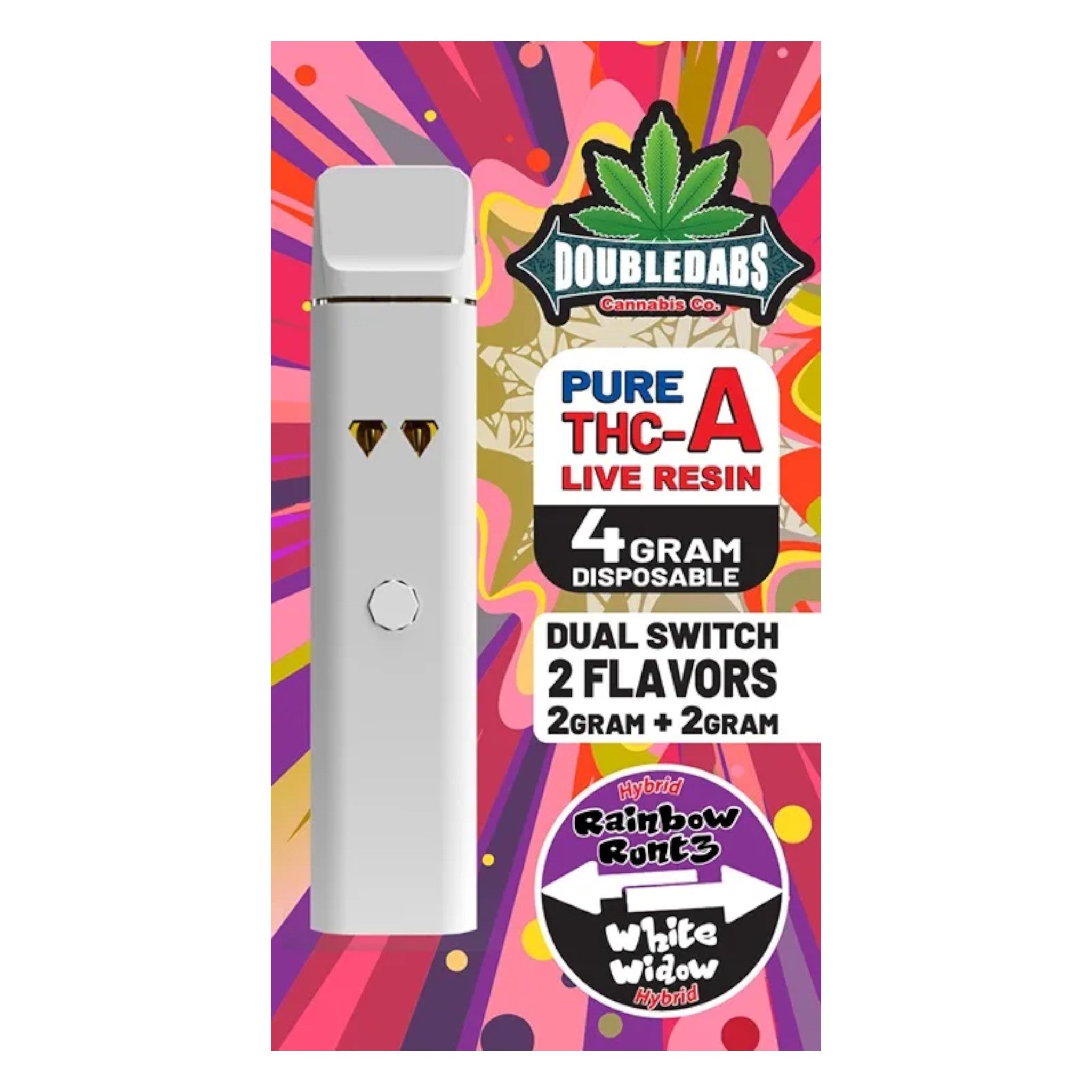 DoubleDabs DualSwitch 4g THC-A Disposable (MSRP $39.99ea)