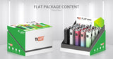 Yocan Flat 510 Cartridge Battery Mixed Colors - Display of 20