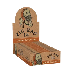 Zig Zag Unbleached Rolling Papers 1 1/4 - Display of 24