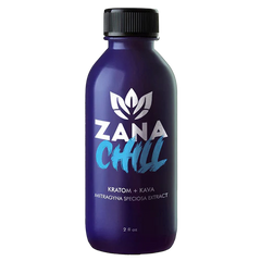 Zana Chill Kratom + Kava 60mL Liquid Shot - Display of 12 (MSRP $17.99 Eash)