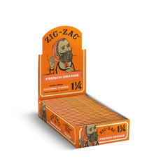 Zig Zag French Orange Rolling Papers 1 1/4 - Display of 24