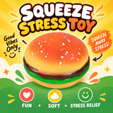 Hamburger Squeeze Stress Toy - Display of 16