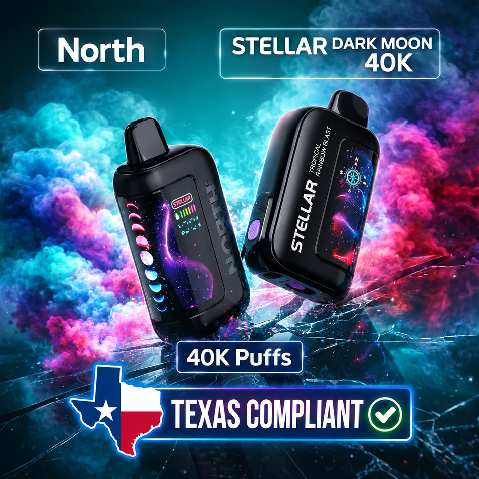 North Stellar 40K Puffs 20mL Disposable Vape - Display of 5 (Texas Complaint)