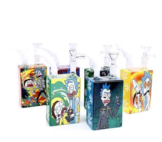 Glass Bong Rick and Morty Juice Box Design - Jar of 6 (MSRP $19.99 Each)