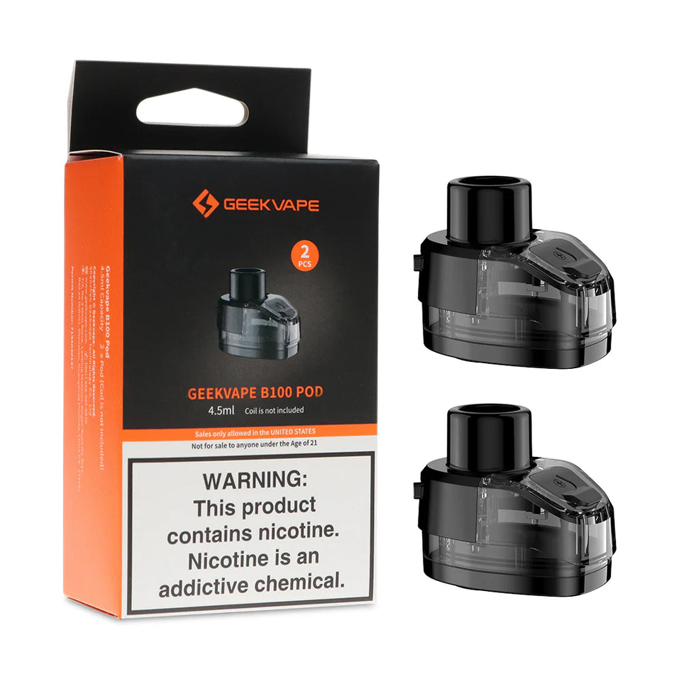 GeekVape B100 4.5mL Replacement Pod - Pack of 2 (MSRP $8.99)